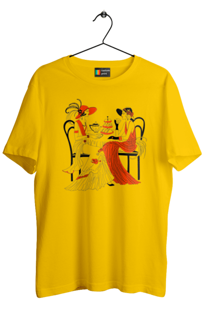 Футболка чоловіча з принтом "Дами В Червоному". Дами, посиденьки, чаювання. 2070702