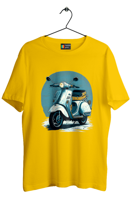 Футболка чоловіча з принтом "Мопед". Відпочинок, літо, мопед, скутер, швидкість. 2070702