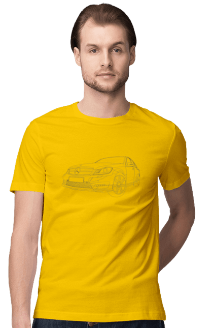 Men`s t-shirt with prints Auto mercedes. Auto, mercedes. 2070702