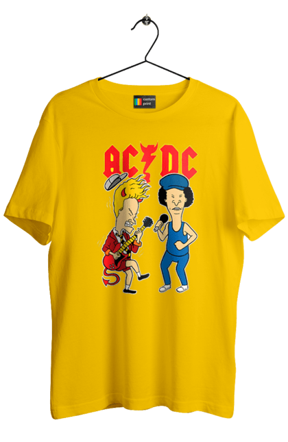 Men's t-shirt with prints AC/DC. Ac dc, acd, blues rock, group, hard rock, music, rock n roll. 2070702