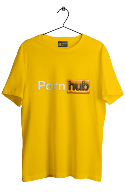 Men`s t-shirt with prints Porn Hub. 3d porn hub, humor, porn hub, pornhub, pornhub logo, youth. 2070702