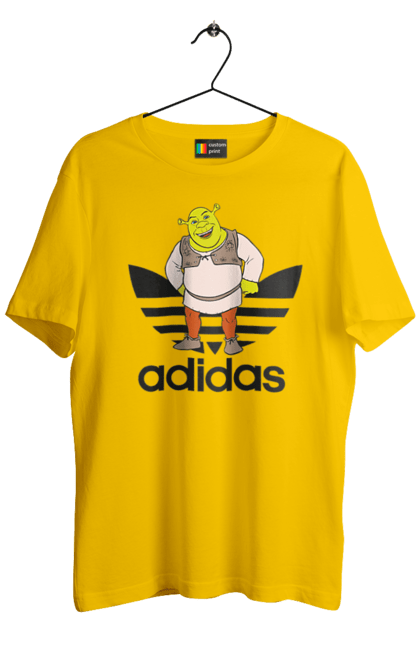 Футболка мужская с принтом Adidas Шрек. Adidas, shrek, адидас, мульт, мультфільм, огр, шрек. 2070702