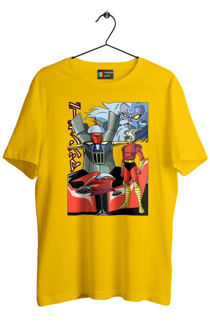 Футболка чоловіча з принтом "Mazinger Z Грендайзер". Goldorak, goldrake, grendizer, mazinger z, mecha, аніме, грендайзер, манга, меха, роботи. 2070702