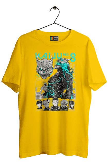 Men's t-shirt with prints Kaiju № 8 Kafka Hibino. Anime, hibino kafka, kafka hibino, kaiju, kaiju 8, kaiju 8, kaiju № 8, manga. 2070702