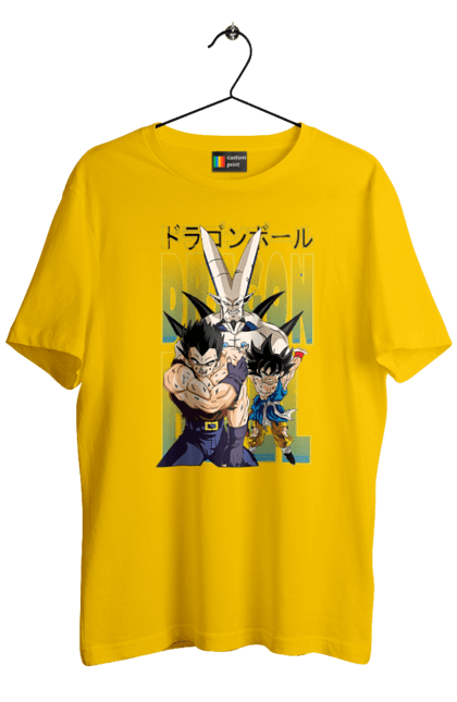 Men's t-shirt with prints Dragon Ball. Anime, dragon ball, goku, manga, tv series, vegeta. 2070702