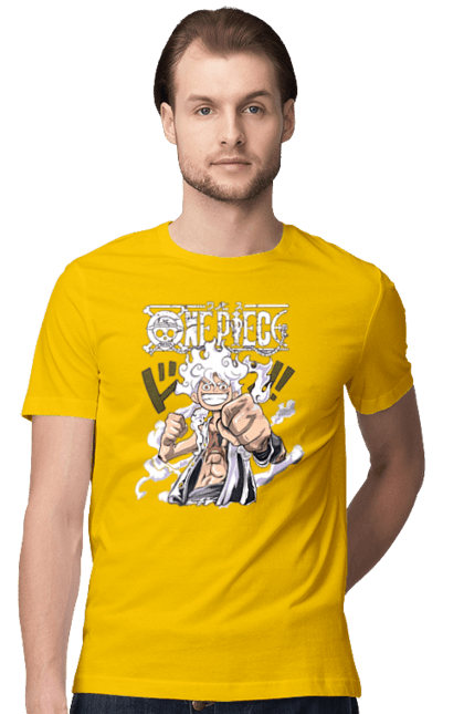 Men's t-shirt with prints One Piece Luffy. Anime, luffy, manga, monkey de luffy, one piece, pirates. 2070702