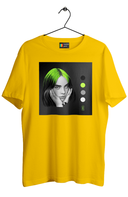 Футболка чоловіча з принтом "Біллі Ейліш". Біллі, біллі ейліш, ейліш. 2070702