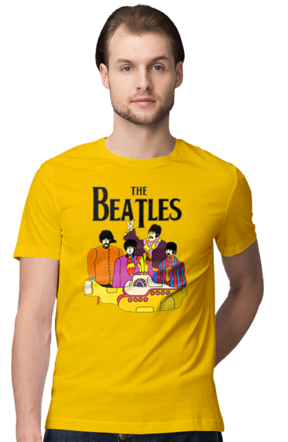 Футболка чоловіча з принтом "Бітлз". Beatles, yellow submarine, бітлз, бітли, музика. futbolka.stylus.ua