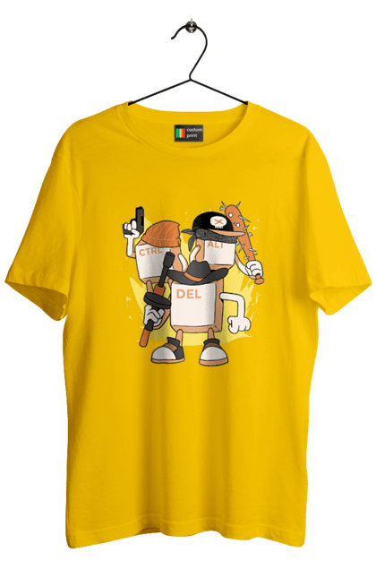 Футболка чоловіча з принтом "Ctrl alt del Програмерський екшен". 404, andoid, aws, backend, c++, cloud, css, data, dev, devops, frontend, geek, git, github, go, golang, google, hacker, html, ios, java, javascript, jquery, js, linux, nodejs, php, python, react, science, script, web, геймер, гік, дата, клавіши, код, компьютер, лінукс, мова, облако, пайтон, пингфин, программист, програмування, талисман, хакер. 2070702