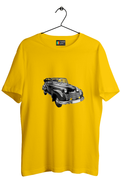 Футболка чоловіча з принтом "Авто.5". Авто, професійне фото, ретро авто, фото, чорний колір. 2070702