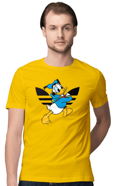 Men's t-shirt with prints Adidas Donald Duck. Adidas, animated series, cartoon, daisy duck, donald duck. 2070702