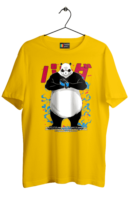 Men's t-shirt with prints Jujutsu Kaisen Panda. Anime, dark fantasy, jujutsu kaisen, magic battle, manga, mystic, panda. 2070702