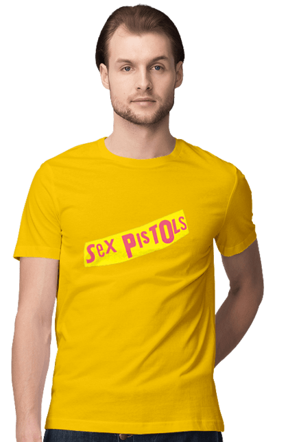 Men's t-shirt with prints Sex Pistols. Group, music, punk, punk revolution, punk rock, rock, sex pistols. 2070702