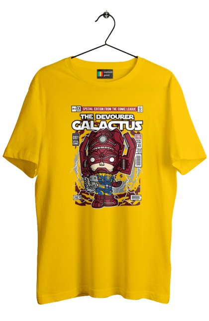 Футболка чоловіча з принтом "Galactus". Галактус, дивуватися, комікси, простір. Funkotee