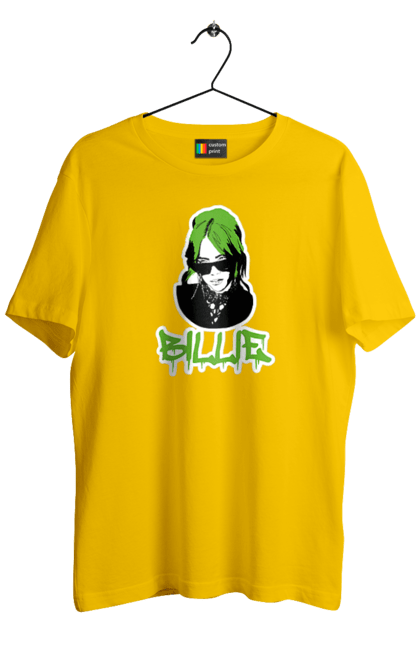 Футболка чоловіча з принтом "Billie Eilish". Активістка, біллі айліш, мизукант, права, співачка, тварини. 2070702