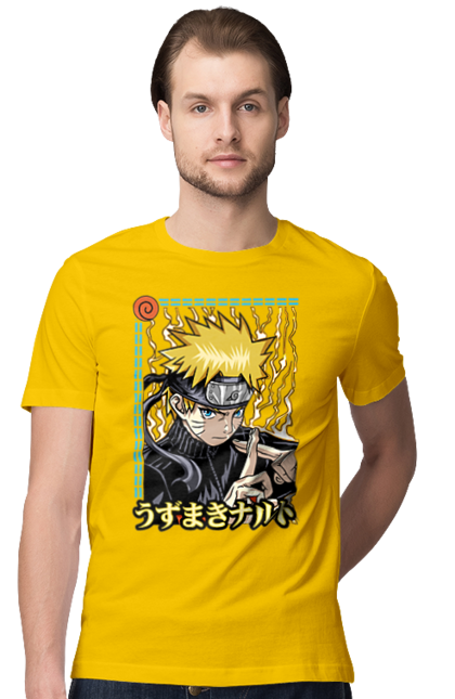 Men's t-shirt with prints Naruto. Anime, character, manga, naruto, ninja, tv series. 2070702