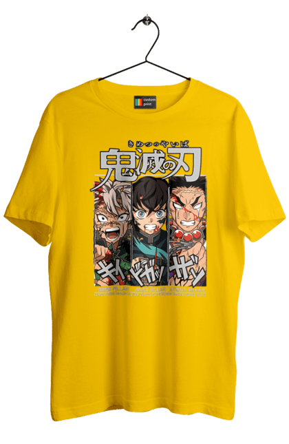 Men's t-shirt with prints Demon Slayer Sanemi Muichiro Gyomei. Anime, demon slayer, gyomei, himejima, kimetsu no yaiba, manga, muichiro, sanemi. 2070702