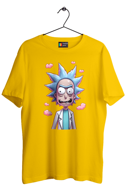 Футболка мужская с принтом Рик и Морти. Rick and morty, мультфильм, научная фантастика, приключения, рик, рик и морти, сериал. 2070702