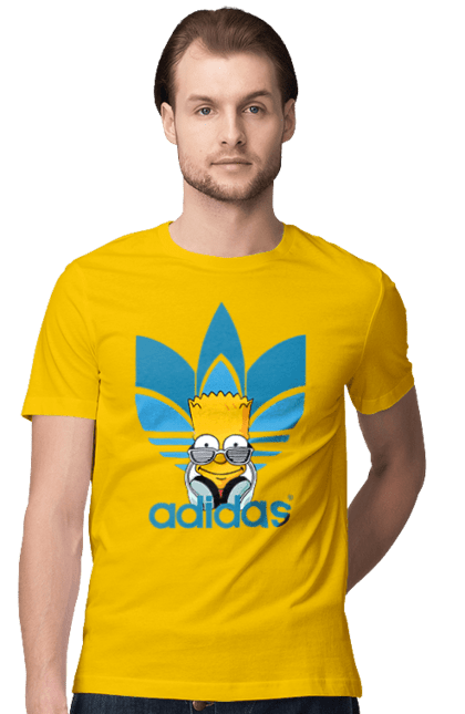 Men's t-shirt with prints Adidas Bart. Adidas, bart, cartoon, simpson. 2070702