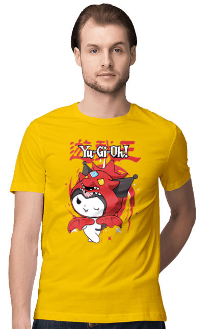 Men's t-shirt with prints Yu Gi Oh! Kuromi. Anime, character, hello kitty, kuromi, my melody, sanrio, yu gi oh, yugio. 2070702