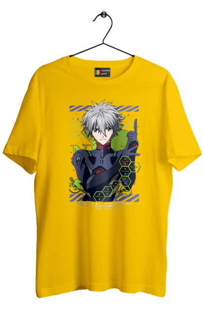 Men's t-shirt with prints Evangelion Kaworu. Anime, evangelion, eve, kaworu, kaworu nagisa, manga, neon genesis evangelion, nerve, tv series. 2070702