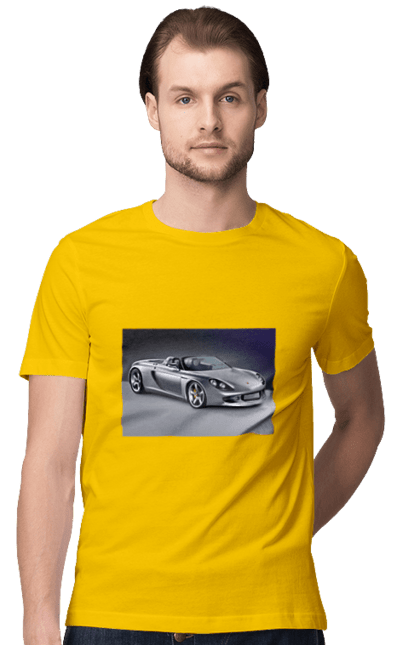Футболка чоловіча з принтом "Авто.2". Авто, кольорове зображення, купе, спортивне авто, фото. 2070702