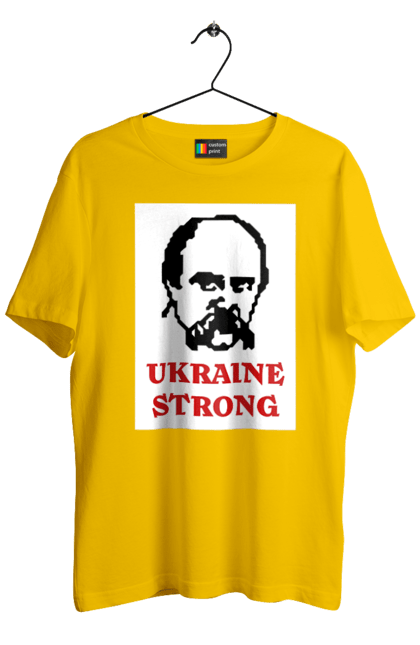 Футболка чоловіча з принтом "Тарас Шевченко". Бавовна, бавовнятко, війна, герб, доброго вечора, зсу, прапор україни, русский военный корабль, тарас шевченко, україна. 2070702