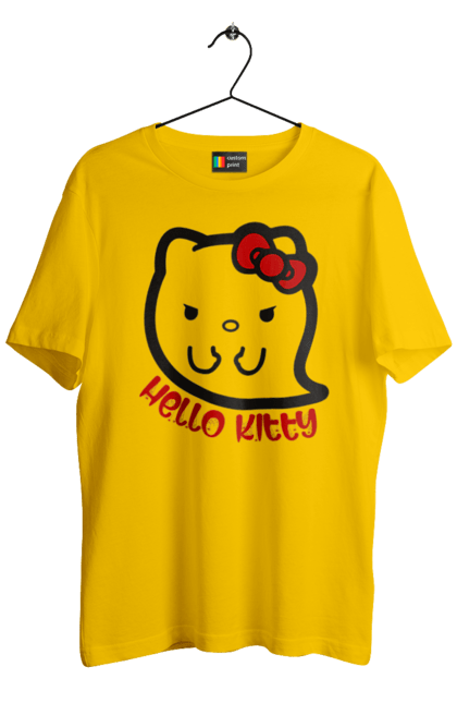 Men's t-shirt with prints Hello Kitty Halloween. Brand, cat, character, ghost, ghost, halloween, hello kitty, kitten, kitty. 2070702