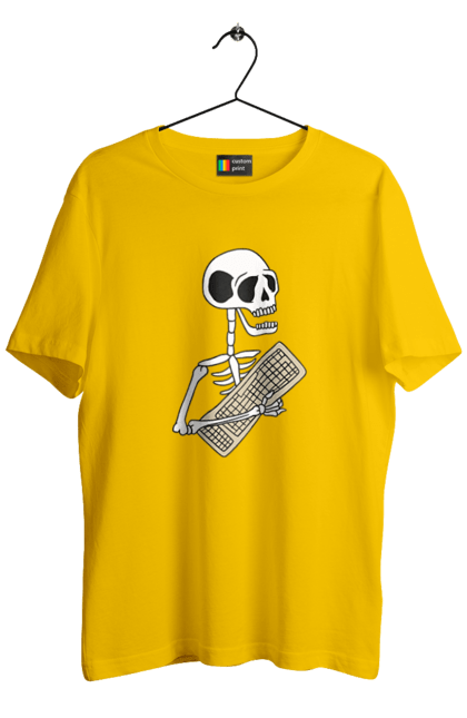 Футболка чоловіча з принтом "Вічний кодер". Ай ті, айтішник, бінарний, код, програміст, розробник, хакер. 2070702