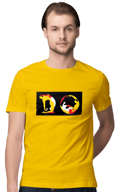 Футболка чоловіча з принтом "Розтяжка По Дорослому". Пози, розтяжка. 2070702