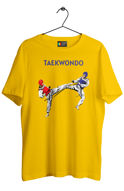 Футболка мужская с принтом Taekwondo training02 [Converted]. Taekwondo, боевое искусство, корея, спорт, таэквондо, тренировка. 2070702