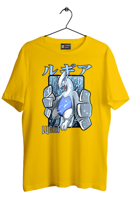 Men's t-shirt with prints Pokemon Lugia. Anime, games, lugia, nintendo, pokemon, pokemon go. 2070702