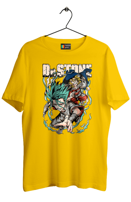 Men's t-shirt with prints Dr. Stone Senku and Ryuusui. Anime, dr. stone, ishigami, manga, ryuusui, ryuusui nanami, senku, senku ishigami. 2070702