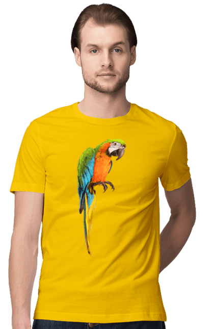 Men`s t-shirt with prints Just A Parrot. Birdie, parrot. 2070702