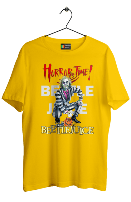 Men's t-shirt with prints Beetlejuice. Beetlejuice, comedy, ghost, horror, movie, tim burton, warner bros. 2070702