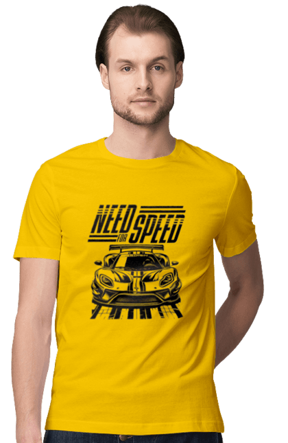 Футболка мужская с принтом Жага швидкості. Видео игры, гонки, игры, компьютерные игры, машины, симуляторы, скорость. 2070702