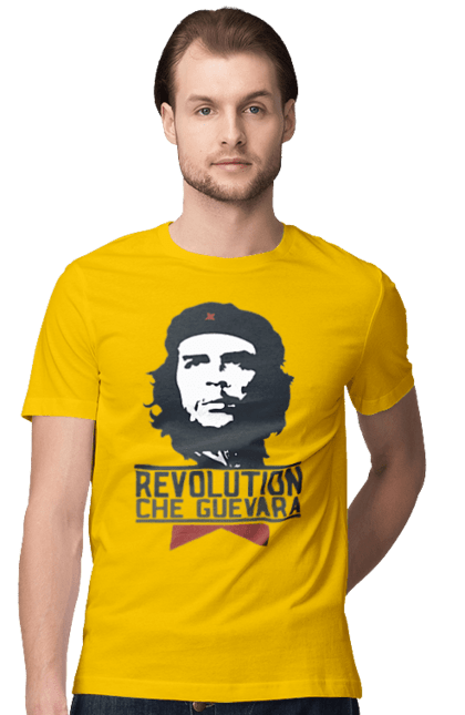 Футболка чоловіча з принтом "Че Гевара". Che guevara, бавовна, герб, зсу, куба, революционер, революция, че гевара, чегевара, эрест че гевара. aslan