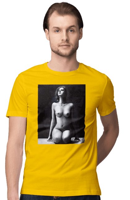Футболка чоловіча з принтом "Краса тіла". Вигини жіночого тіла, грація тіла, груди, жіноче тіло, жіночі груди, краса тіла. 2070702