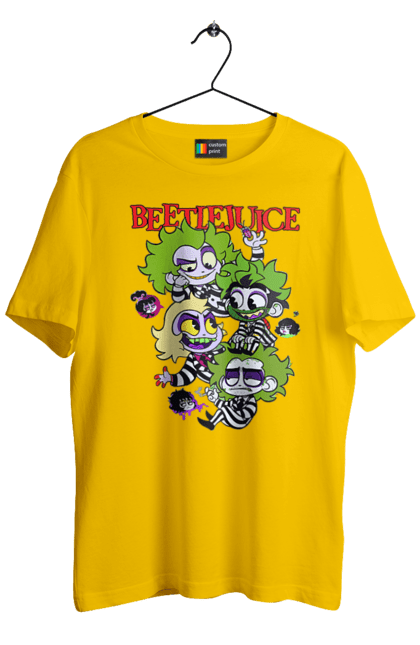 Men's t-shirt with prints Beetlejuice. Beetlejuice, comedy, ghost, ghost, horror, movie, tim burton, warner bros. 2070702