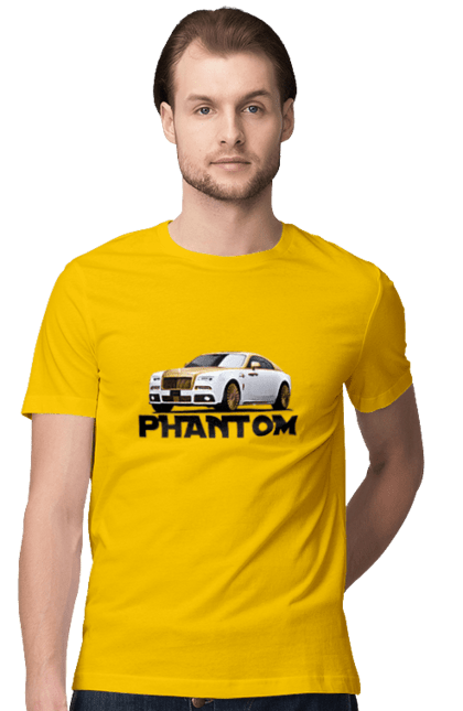 Футболка чоловіча з принтом "Ролс ройс". Авто, автомобіль, люкс клас, ролс ройс, седан, фантом. 2070702