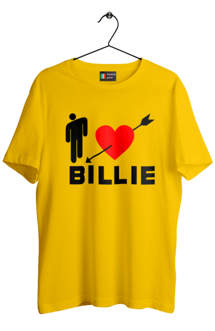 Футболка чоловіча з принтом "Біллі Айліш". Біллі айліш, логотип біллі айліш, принт біллі айліш, співачка біллі айліш. 2070702