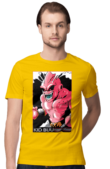 Men's t-shirt with prints Dragon Ball Majin Buu. Anime, antagonist, dragon ball, majin buu, manga, tv series. 2070702