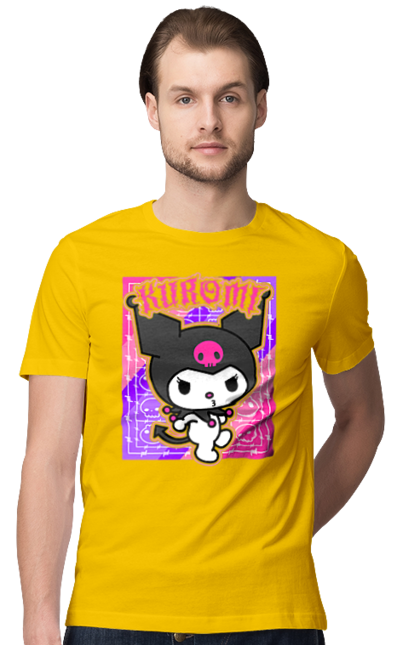 Men's t-shirt with prints Hello Kitty Kuromi. Anime, character, hello kitty, kuromi, my melody, sanrio. 2070702