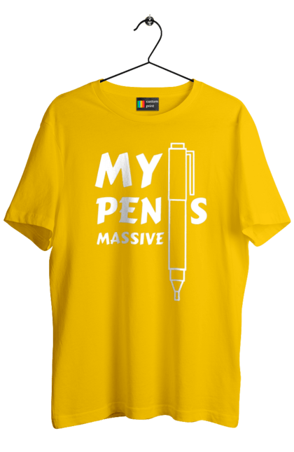 Футболка чоловіча з принтом "Моя ручка величезна". Гумор, мем, моя ручка величезна, прикол, прикольна, смішна. 2070702