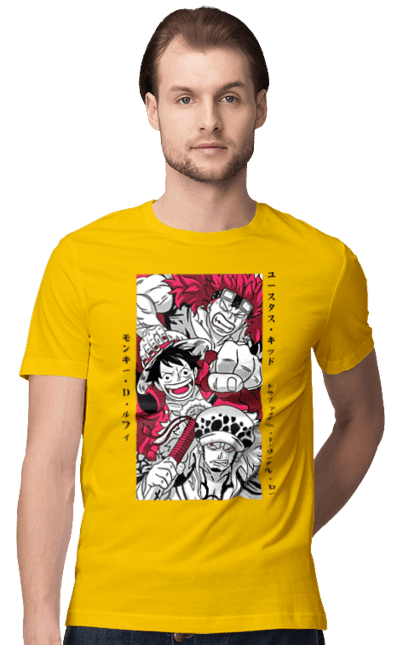 Футболка чоловіча з принтом "Ван Піс Луффі". Luffy, one piece, аніме, ван піс, великий куш, луффі, манга, монки де луффі, пірати. 2070702