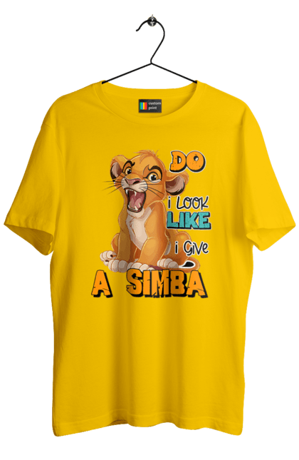 Men's t-shirt with prints The Lion King Simba. Animal, cartoon, king, lion, lion king, simba. 2070702