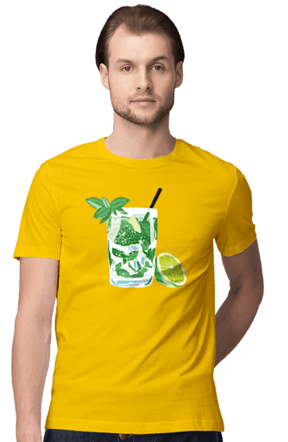 Men`s t-shirt with prints Mojito And Lemon Drink. Drink, lemon, mojito. 2070702