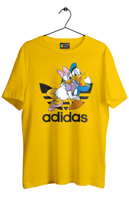 Men's t-shirt with prints Adidas Donald Duck. Adidas, animated series, cartoon, daisy duck, donald duck. 2070702