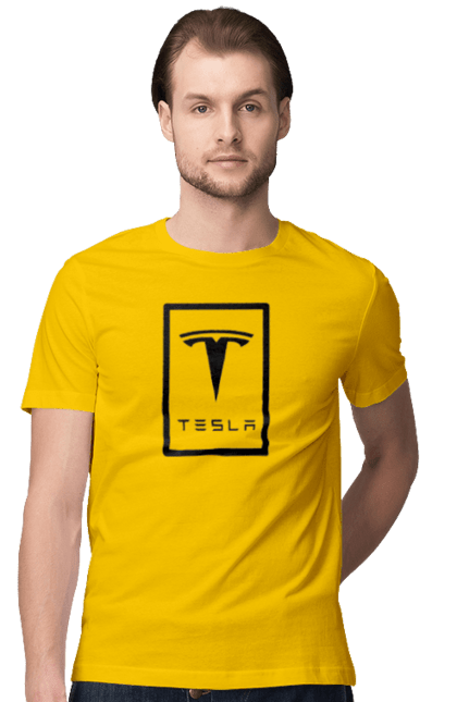 Men`s t-shirt with prints Tesla. Tesla. 2070702