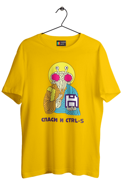 Футболка чоловіча з принтом "Врятуй та ctrl+s". It, врятуй та ctrl+s, гумор, іржака, кек, лол, мем, прикол, програміст, радість, сміх. 2070702